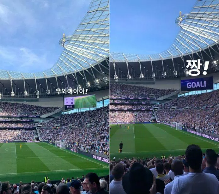 Năm 2019, “chị cả” BlackPink khiến dân tình bất ngờ khi đăng ảnh trực tiếp đến sân xem Son Heung Min thi đấu giải Premier League cho Tottenham tại sân vận động London (Anh).