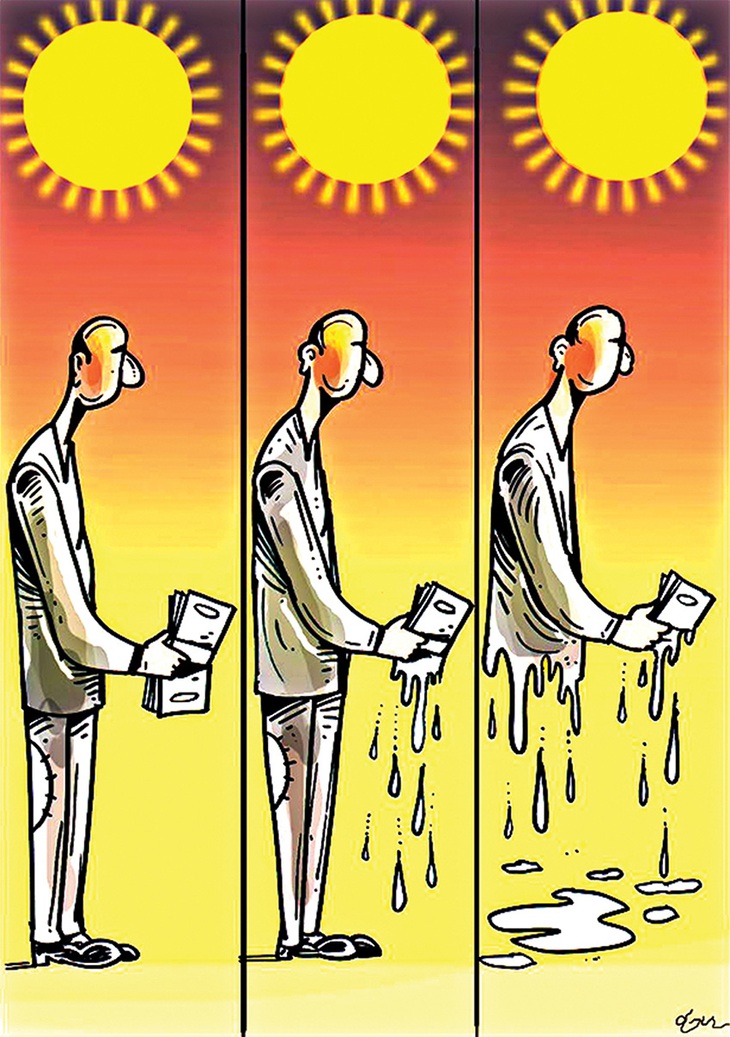 Nóng chảy nay là… “bình thường mới” - tranh của họa sĩ Thổ Nhĩ Kỳ Oguz Gurel.