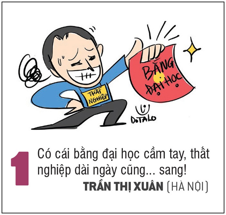 Có bằng&nbsp;đại học, thất nghiệp cũng... sang hơn. 
