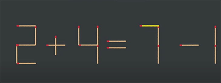 Thử tài IQ: Di chuyển một que diêm để 4-3=8-1 thành phép tính đúng - Ảnh 1.