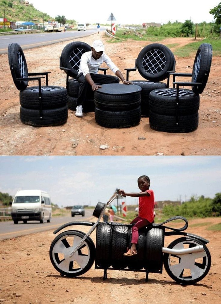 Cách tái chế bánh xe cũ.