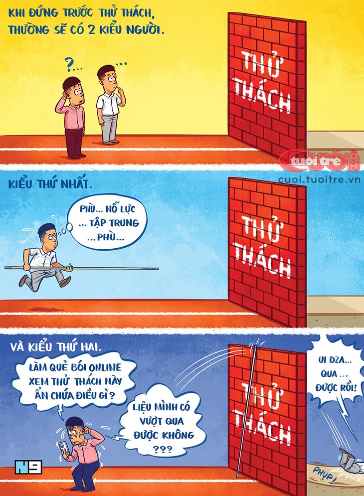 Có hai loại người khi đứng trước&nbsp;thử thách - Tranh: Hải Nam 