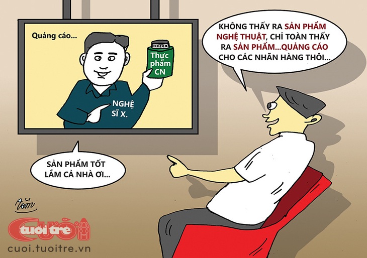 Nghệ sĩ quảng cáo thực phẩm chức năng - Tranh: Bùi Thanh Tâm 