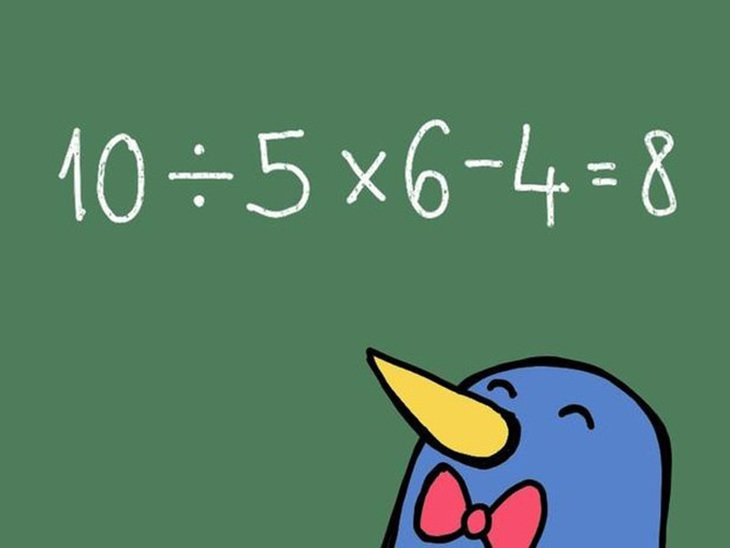 Câu đố toán học: Đặt đúng dấu để có kết quả là 8 - Ảnh 1.