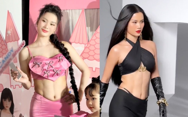 Cơ bụng "kỳ lạ" của Hương Ly khiến fan sắc đẹp xôn xao