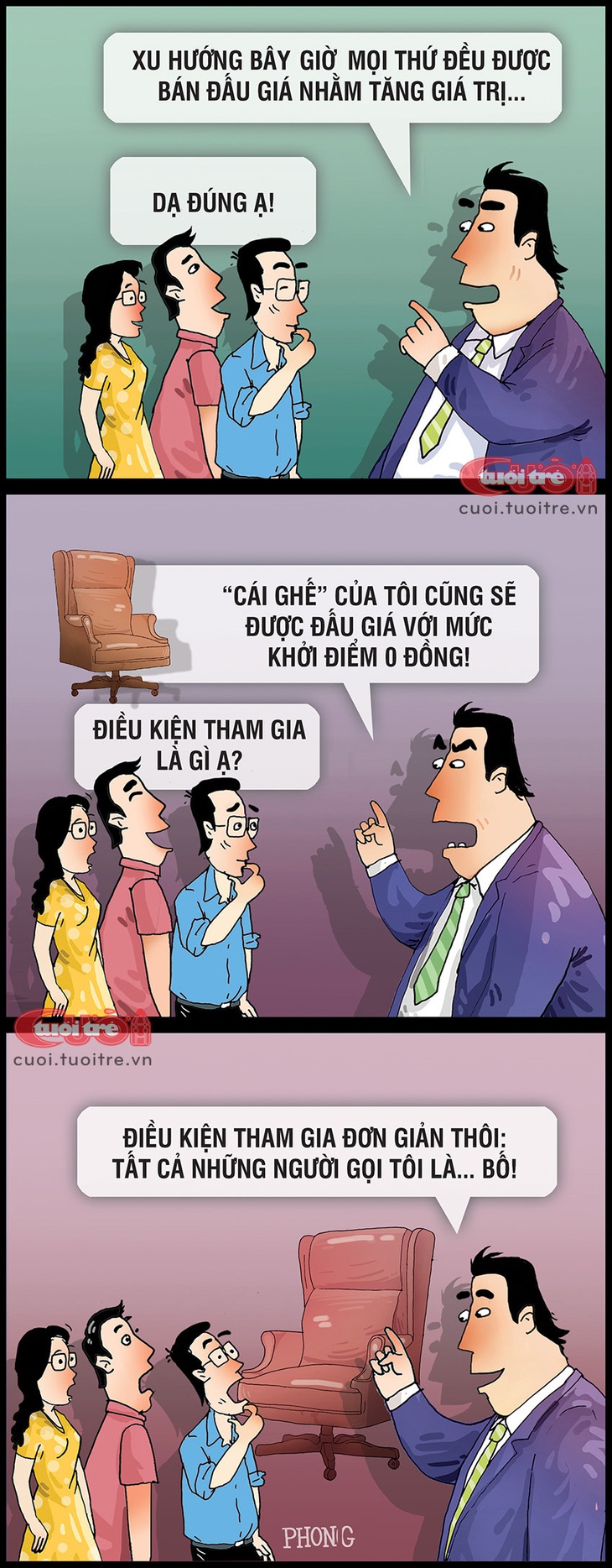 Một vụ&nbsp;đấu giá... ghế của quan - Tranh: LAP 