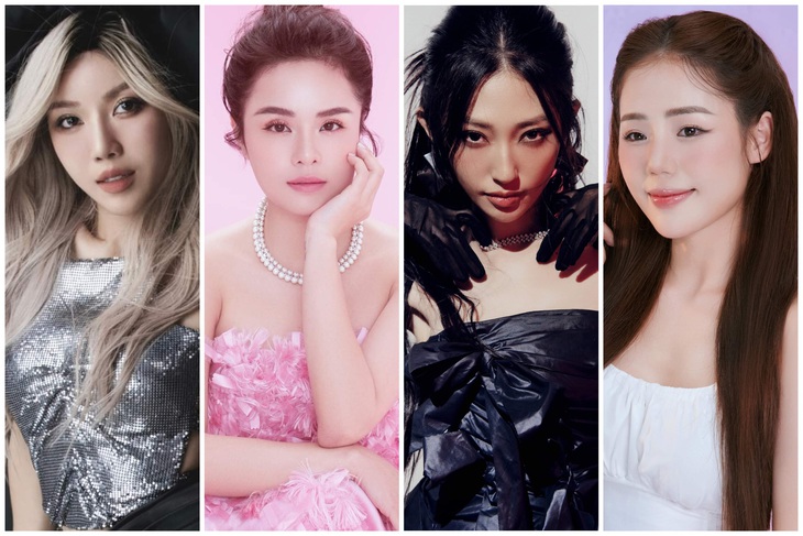 Trang Pháp, Thái Trinh, Khổng Tú Quỳnh và Hương Ly (từ trái sang) là những cái tên mới nhất được công bố sẽ tham gia Chị đẹp đạp gió rẽ sóng.