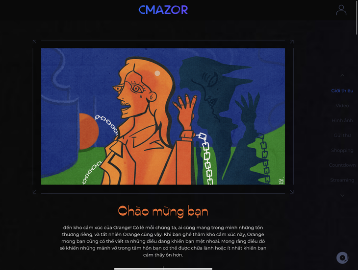 Orange là nghệ sĩ đầu tiên của V-pop cho ra mắt minisite dành riêng cho album