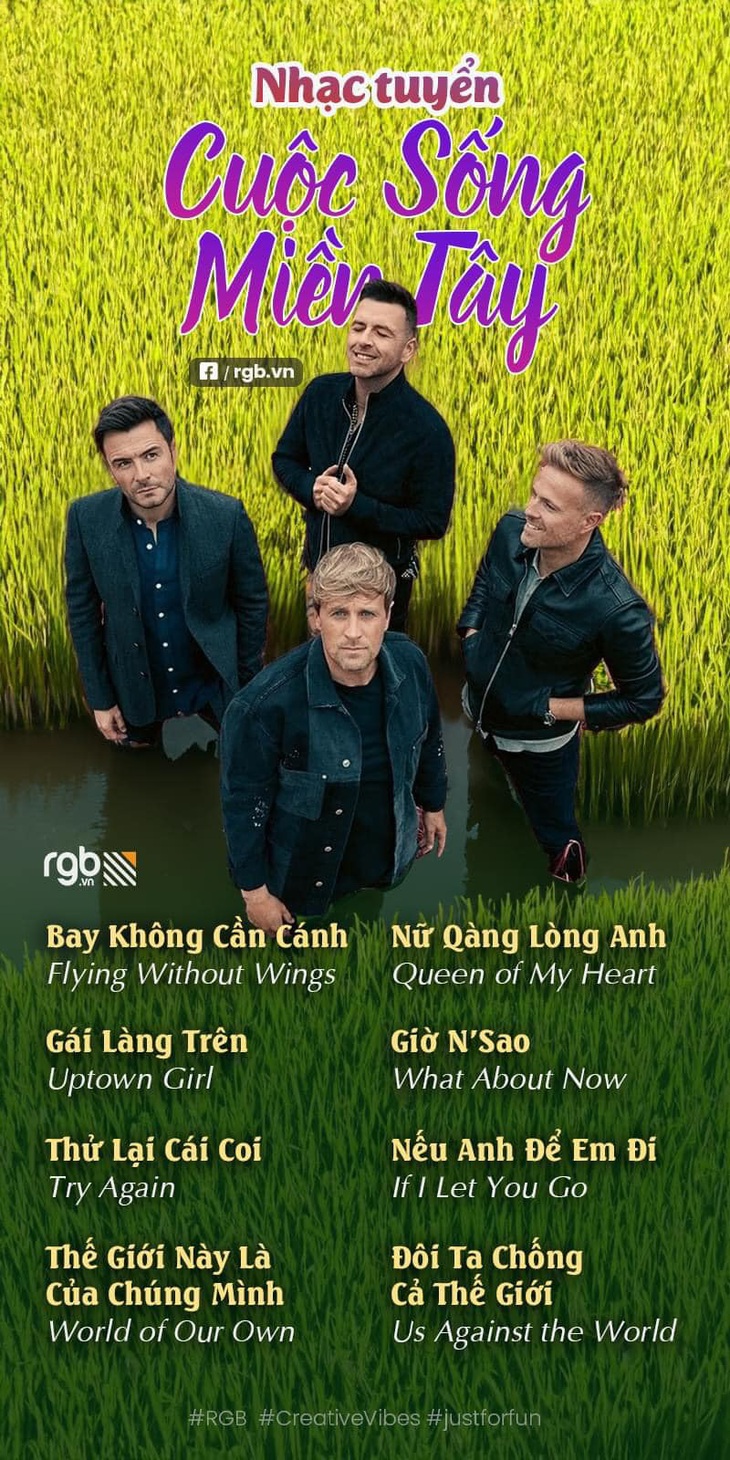 Với phong cách Vietsub này, Westlife sẽ có thêm lượng fan hâm mộ đáng kể từ miền Tây Việt Nam