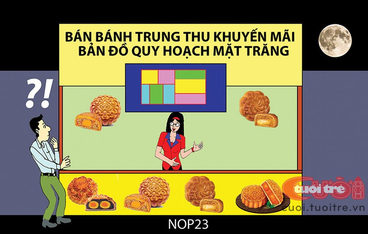 Khuyến mãi bánh trung thu cực sốc - Tranh: NOP 