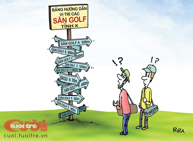 Nền kinh tế sân golf - Tranh: B.Ba 