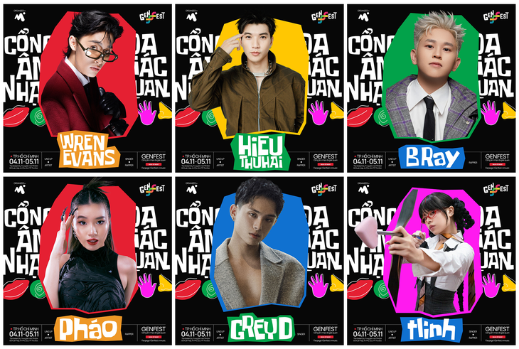 Các nghệ sĩ Gen Z tham gia GENfest