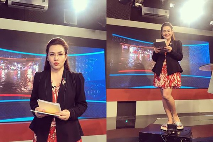 Biên tập viên Mộng Hoài chia sẻ hình ảnh "khó đỡ" của mình khi tham gia một chương trình truyền hình.