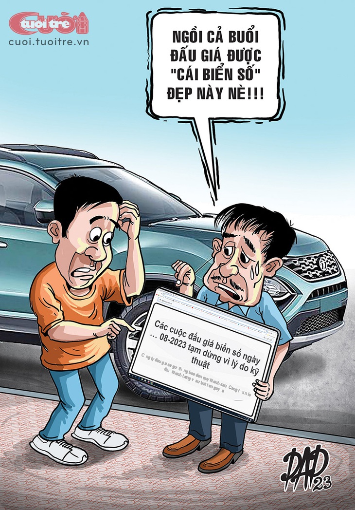 Biển số đẹp... hết đẹp vì "lý do kỹ thuật" - Tranh: DAD 