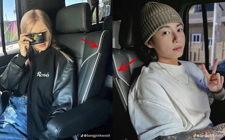 Hình ảnh ngồi chung xe của Rosé và Jungkook chỉ là sản phẩm cắt ghép