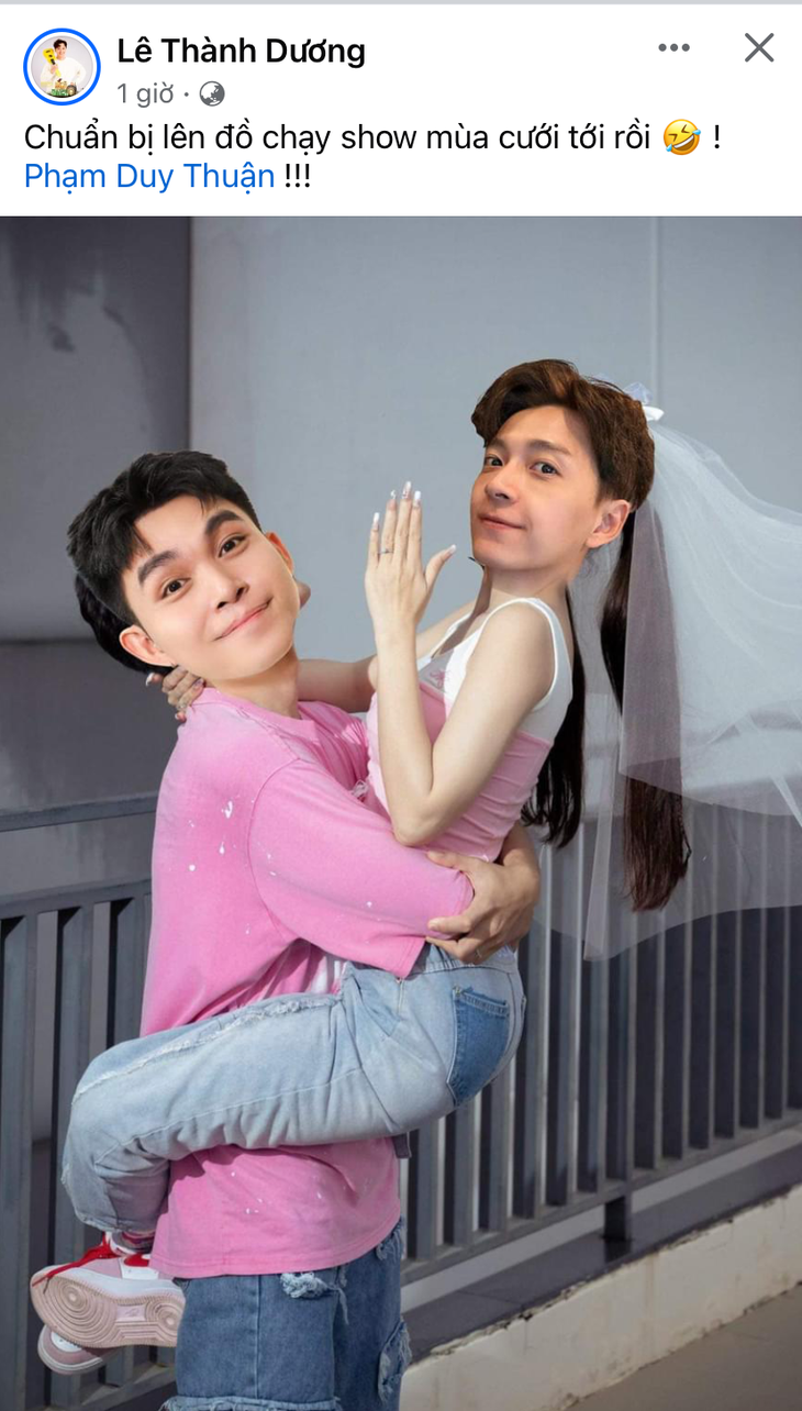 Ngô Kiến Huy cũng kịp "đu trend" trào lưu đòi làm cô dâu của Gin Tuấn Kiệt