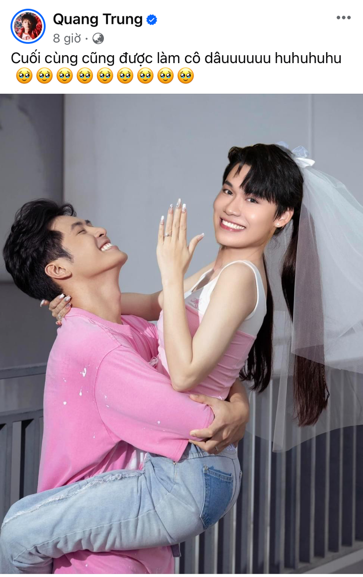 Diễn viên - ca sĩ Quang Trung cũng nhập hội bạn "lầy lội" đòi thế chỗ cô dâu Puka