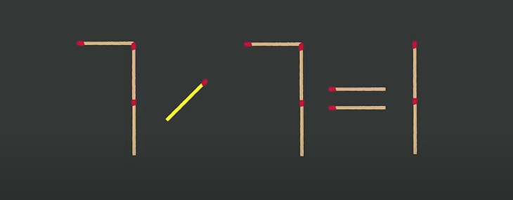 Thử tài IQ: Di chuyển một que diêm để 9-5=2+7 thành phép tính đúng - Ảnh 1.