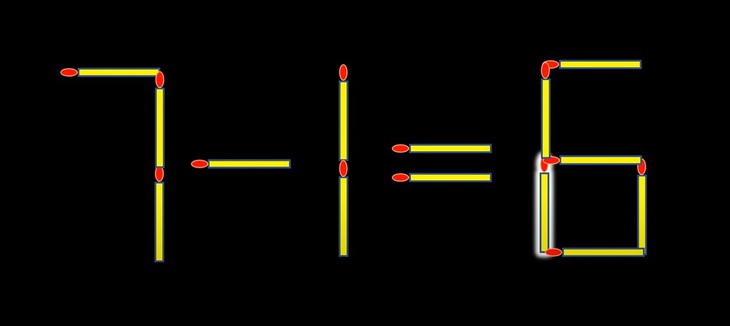 Thử tài IQ: Di chuyển một que diêm để 7-1=9 thành phép tính đúng- Ảnh 2.