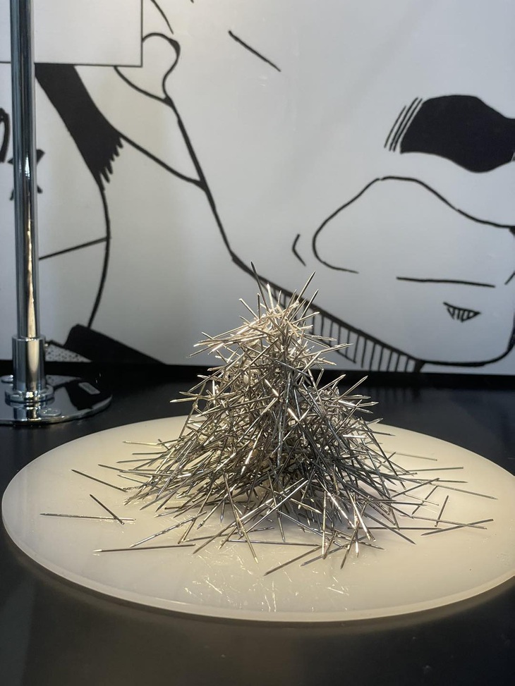 Cận cảnh những cây kim có tẩm thuốc mê được xếp thành "ngọn núi". 