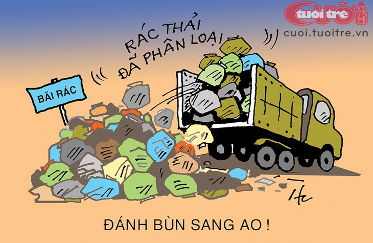 Vậy là "phân" hay không "phân" - Tranh: Hà Huy Chương 