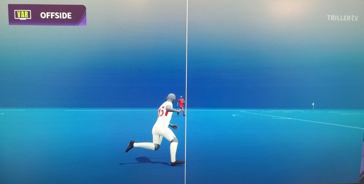 Tình huống việt vị của Shervoni Mabatshoev - Ảnh: VAR