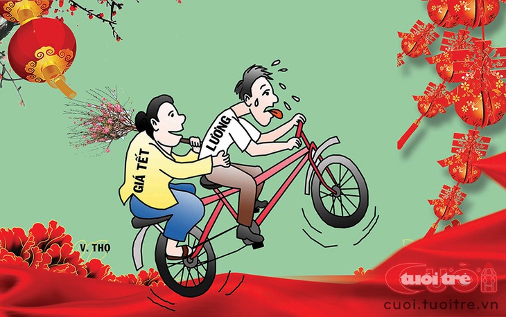 Bốc đầu vì Tết! - Tranh: Trần Văn Thọ 