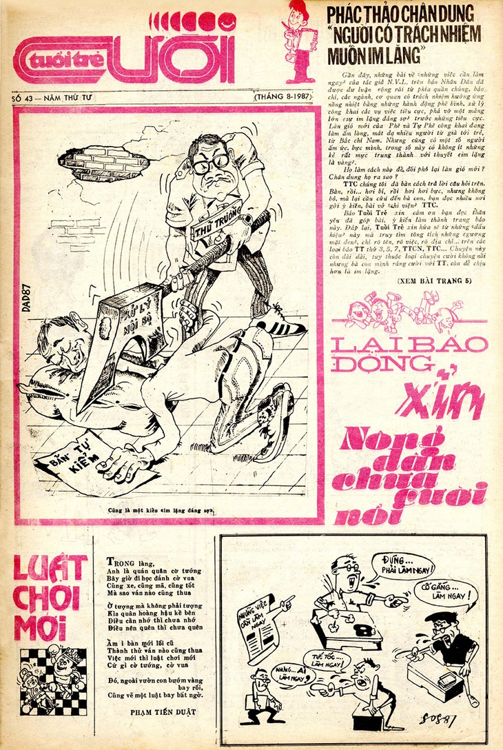 Tuổi Trẻ Cười số phát hành tháng 8-1987 