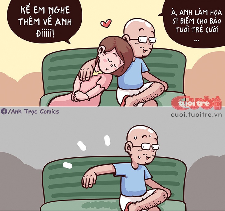 Khi họa sĩ biếm tỏ tình - Tranh: Anh Trọc Comics 