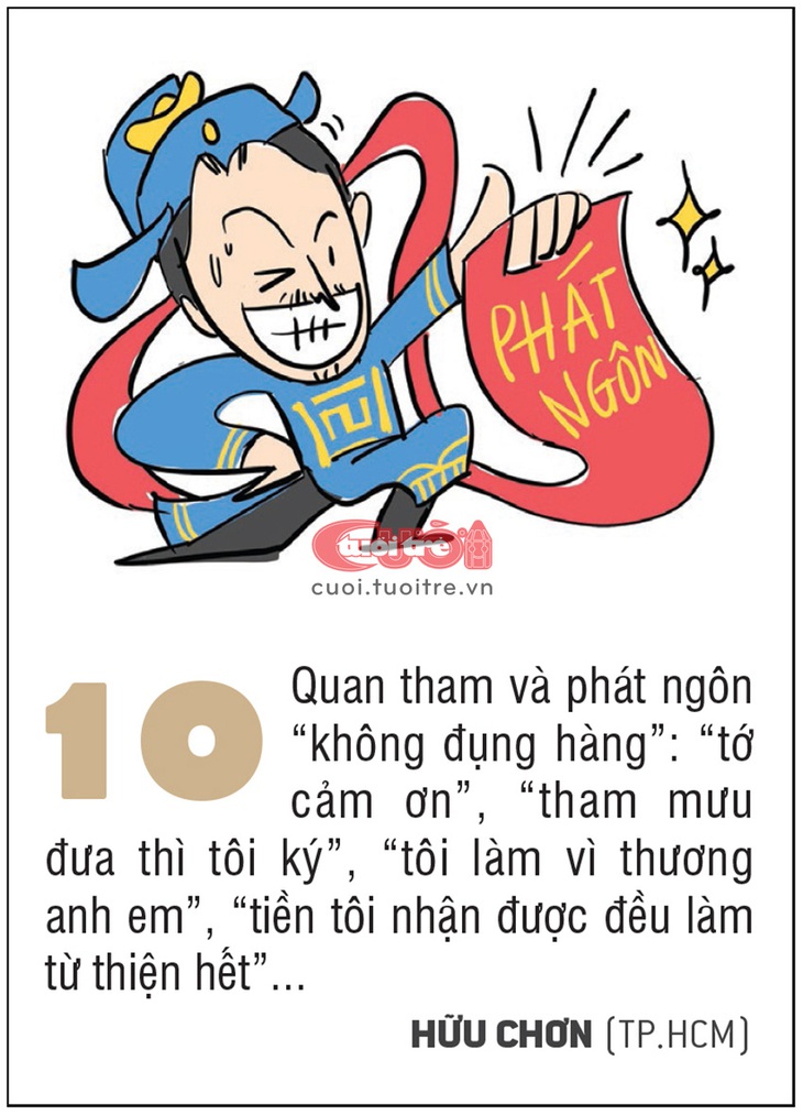Quan tham và phát ngôn “không đụng hàng”