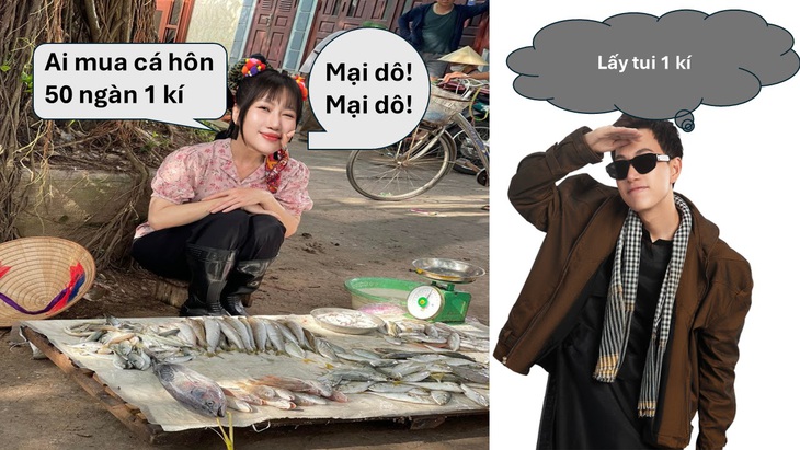 Vẫn là em, em đi bán cá, 50 ngàn 1 kí!