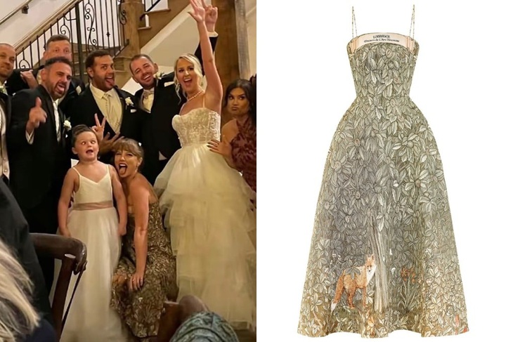 'Phú bà' Taylor Swift mặc váy 5 triệu của NTK Việt dự đám cưới - Ảnh 1.