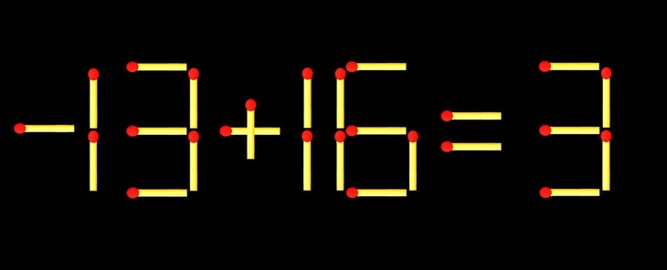 Thử tài IQ: Di chuyển một que diêm để 19+16=3 thành phép tính đúng - Ảnh 1.