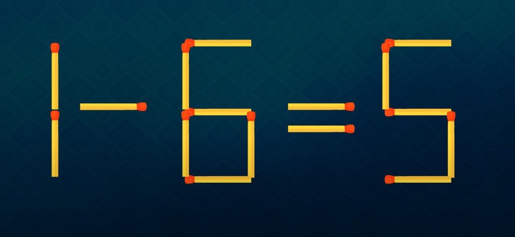 Thử tài IQ: Di chuyển một que diêm để 1-6=5 thành phép tính đúng - Ảnh 1.