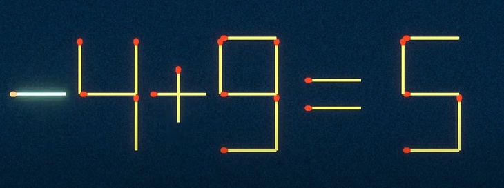 Thử tài IQ: Di chuyển một que diêm để 4+8=5 thành phép tính đúng - Ảnh 1.