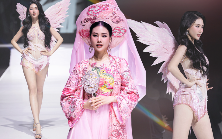 Hoa hậu Thanh Thủy diễn vedette cho NTK Phạm Đăng Anh Thư - Ảnh 2.