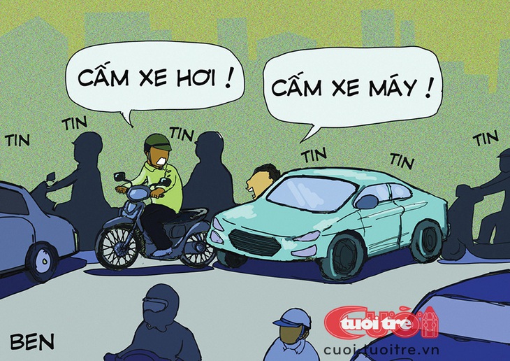 (Nháp) Cấm xe hơi hay cấm xe máy đây? - Ảnh 1.