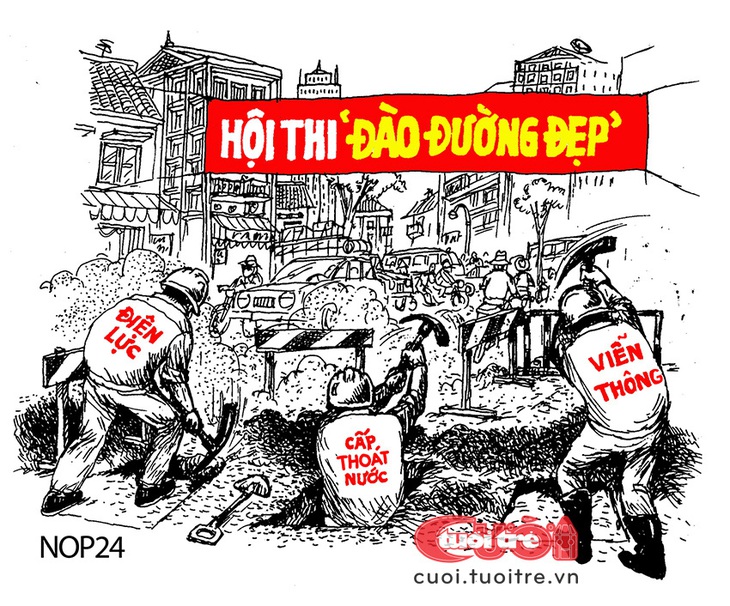 Hội thi đào đường đẹp cuối năm - Ảnh 1.