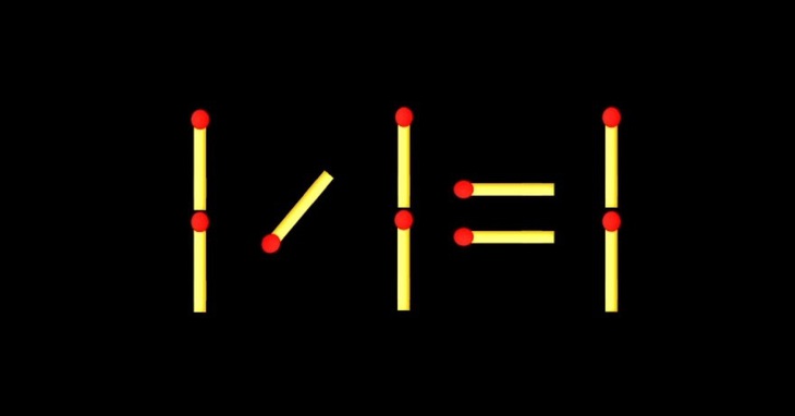 Thử tài IQ: Di chuyển một que diêm để 1-1=1 thành phép tính đúng - Ảnh 1.