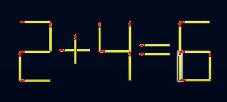 Thử tài IQ: Di chuyển một que diêm để 2+4=9 thành phép tính đúng - Ảnh 1.
