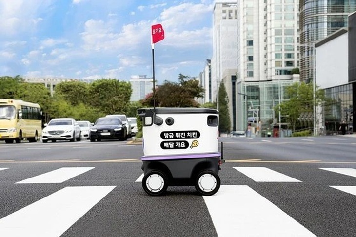 Oái oăm chưa, robot giao hàng băng qua đường ẩu gây tai nạn! - Ảnh 2.