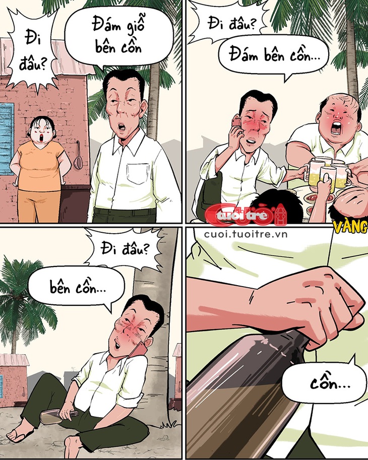 Ông chồng đi 'đám bên cồn', bà vợ hết hồn - Ảnh 1.