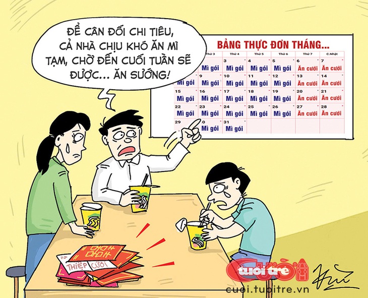 Cơm gia đình trong mùa cưới: Đầu tuần cầm hơi, cuối tuần ăn chơi - Ảnh 1.