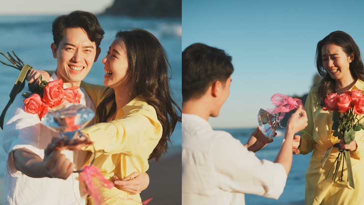 Trước đó, Thịnh Kính đã cầu hôn người đẹp sinh năm 1991 bằng chiếc nhẫn kim cương 