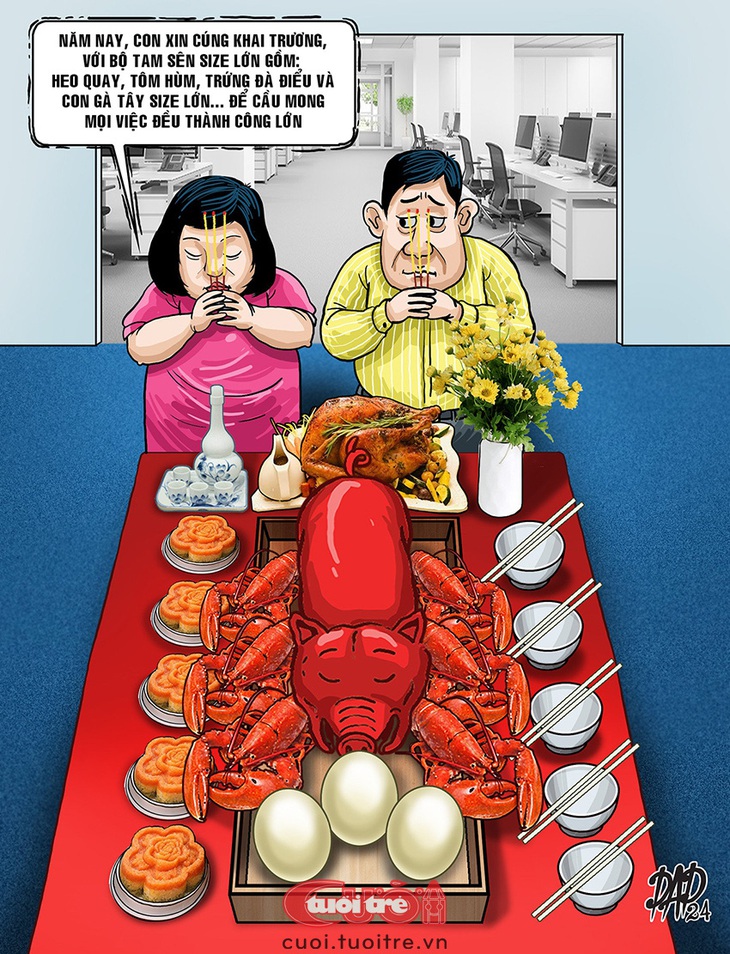 Cúng khai trương... big size - Tranh: DAD