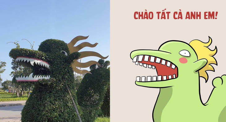 Thành phố Đồng Hới (tỉnh Quảng Bình) ra mắt 12 mô hình rồng được làm từ cây dương. Tuy nhiên, một trong 12 mô hình này đã được dân mạng "chộp lại" và chia sẻ rầm rộ lên mạng xã hội. Nhiều người cho rằng "chú rồng" này chưa đủ uy nghi như tưởng tượng. Còn qua nét vẽ của họa sĩ Thăng Fly, một cư dân mạng trêu: "Thiếu mất hai cái răng nanh của người ta rồi?!".