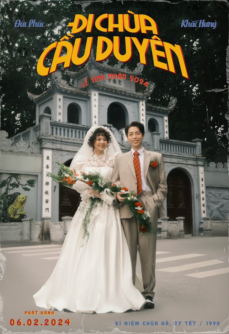 Đức Phúc với ảnh cưới theo style những năm 90 của thế kỷ trước