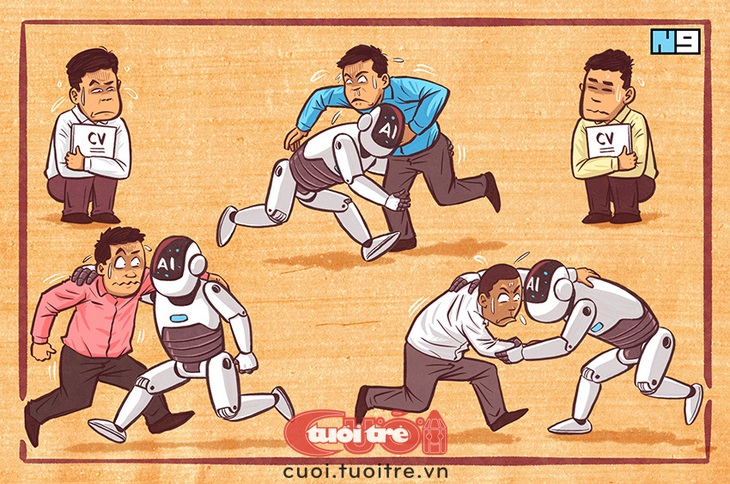 Đi xin việc vào "tháng ăn chơi" - Tranh: Hải Nam 