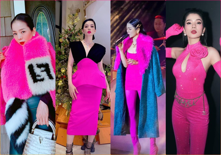 Phong cách thời trang trên sân khấu vốn được xem là điểm cộng hiếm hoi cho Lệ Quyên nhưng mỗi lần cô nàng diện màu hồng đều trở thành... "khó coi".