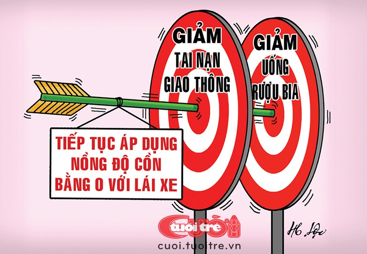 Nồng độ cồn bằng 0 tuyệt đối - Tranh: Hữu Lộc